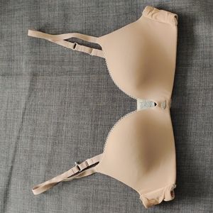 32A Calvin Klein Push Up Wireless Bra in Beige
